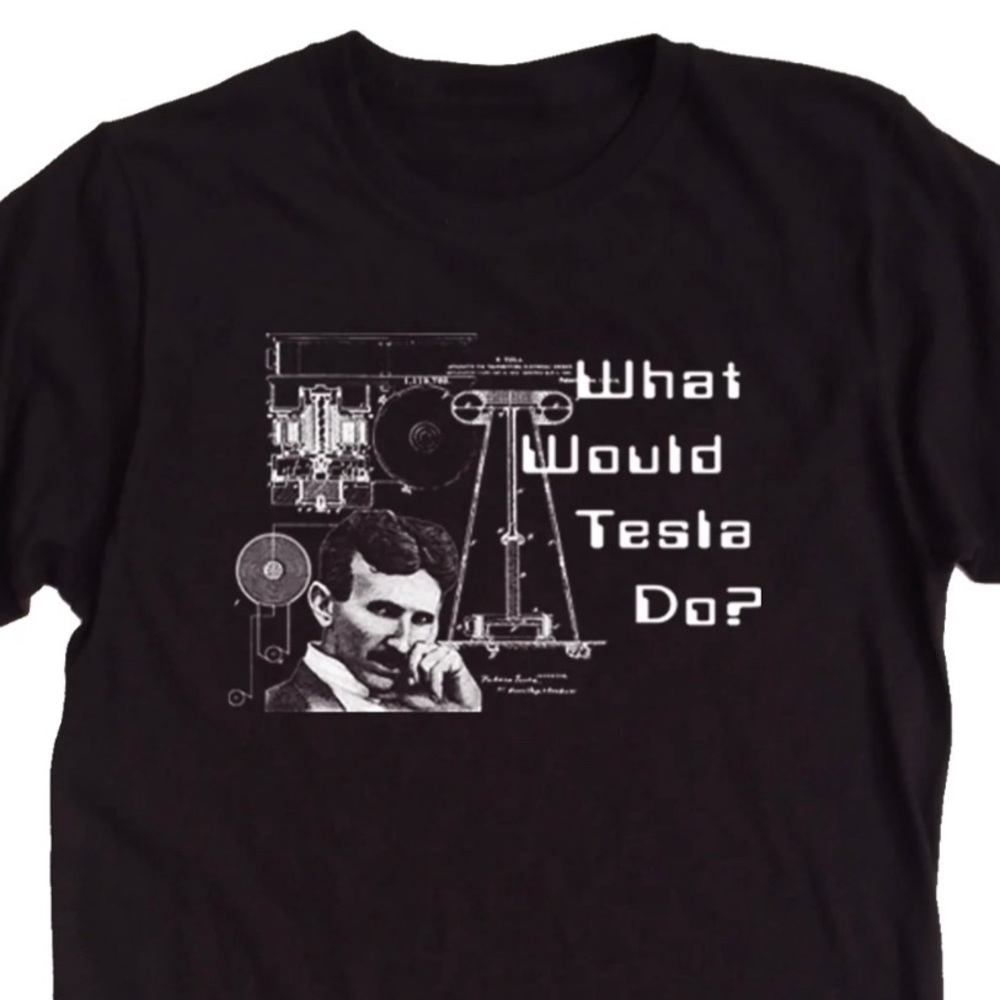 What Would Tesla Do? T-shirt Organic Cotton by Spiritex Asheville